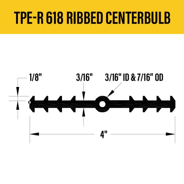 TPE-R 618 Ribbed Centerbulb