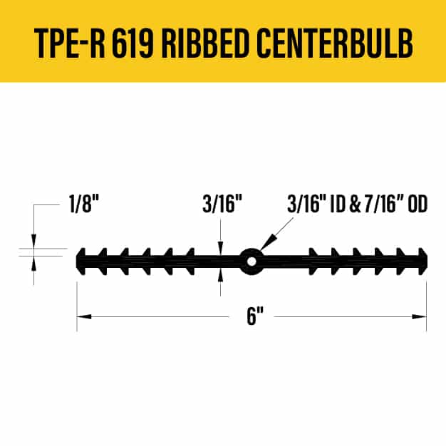 TPE-R 619 Ribbed Centerbulb